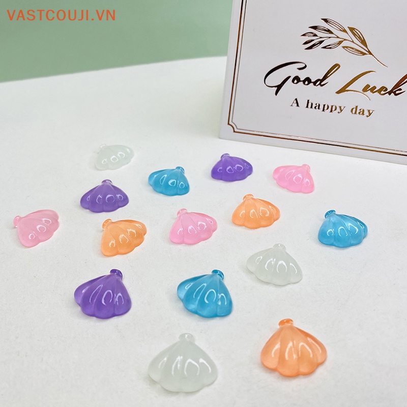 Set 10 Viên Đá 3D Dạ Quang Hình Vỏ Sò Dễ Thương Dùng Trang Trí Sổ Tay DIY