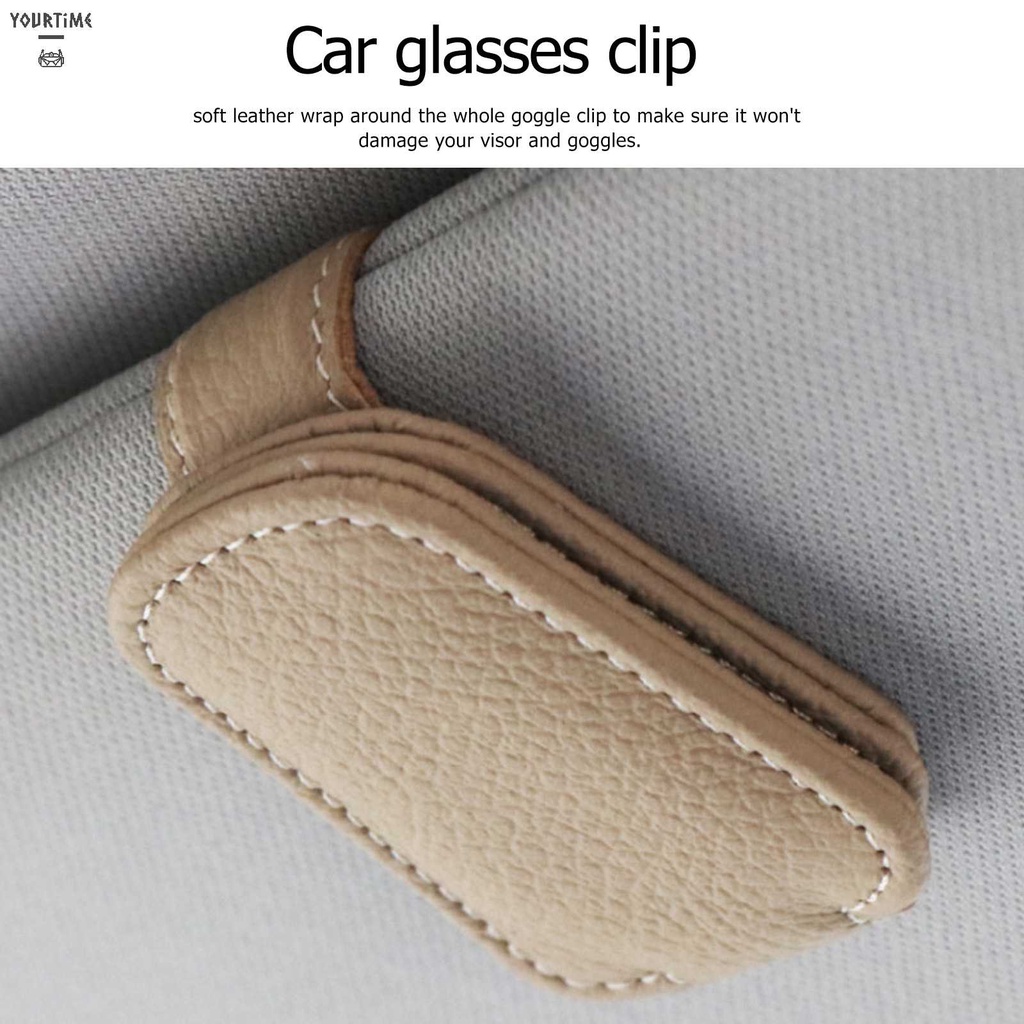 Móc Treo Kính Mát Từ Tính Bằng Da Bò Tiện Dụng