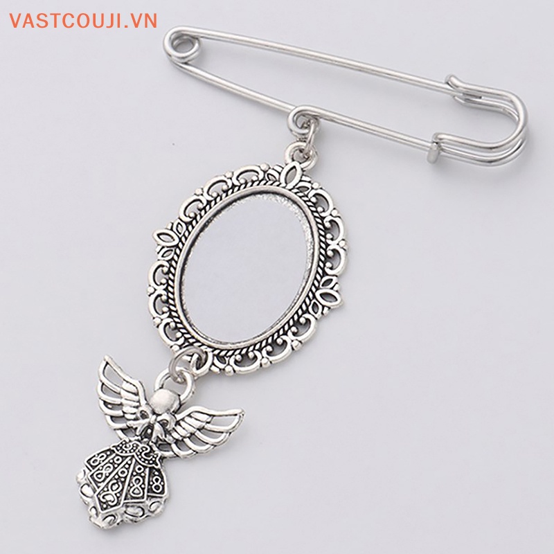 Ghim Cài Áo Hình Oval Bằng Nhôm Dùng Làm Khung Ảnh Cưới Diy