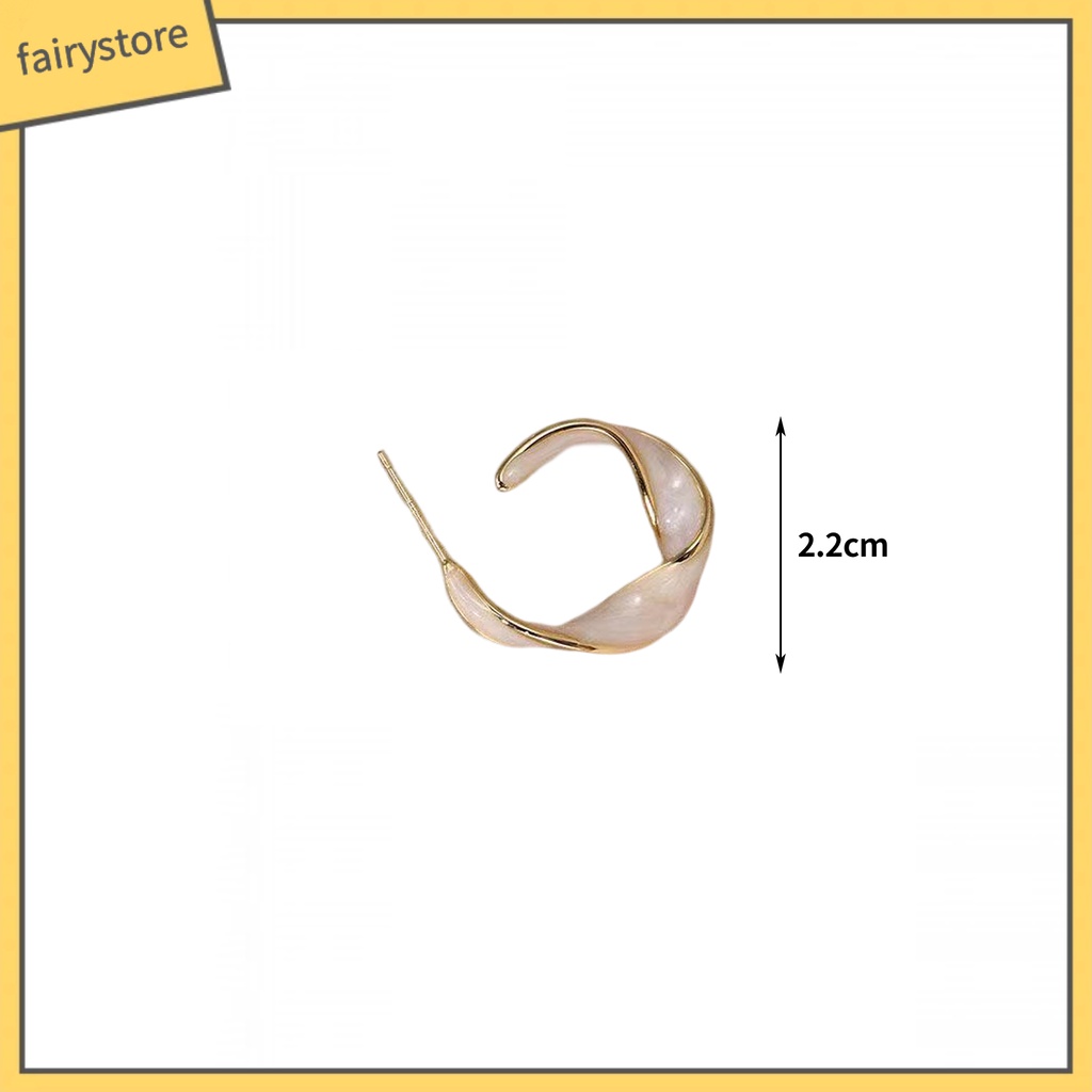 1 Đôi Bông Tai Kim Loại Xoắn Phong Cách Retro Thời Trang Dành Cho Nữ