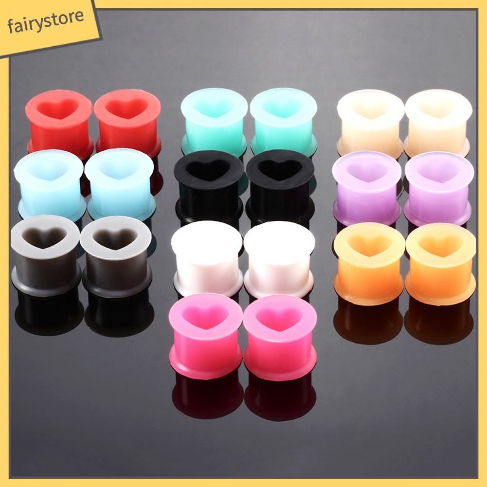 1 Khuyên Nong Tai Silicone Hình Trái Tim Unisex