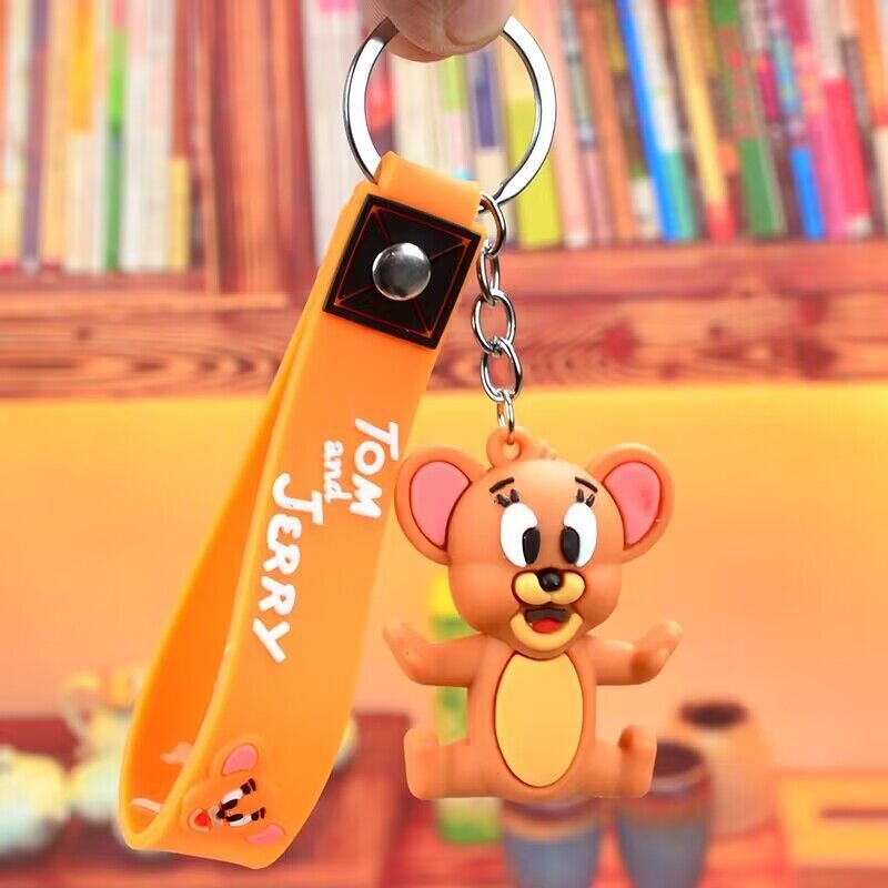 Móc Khóa Hình Mèo Và Chuột Hoạt Hình Sáng Tạo