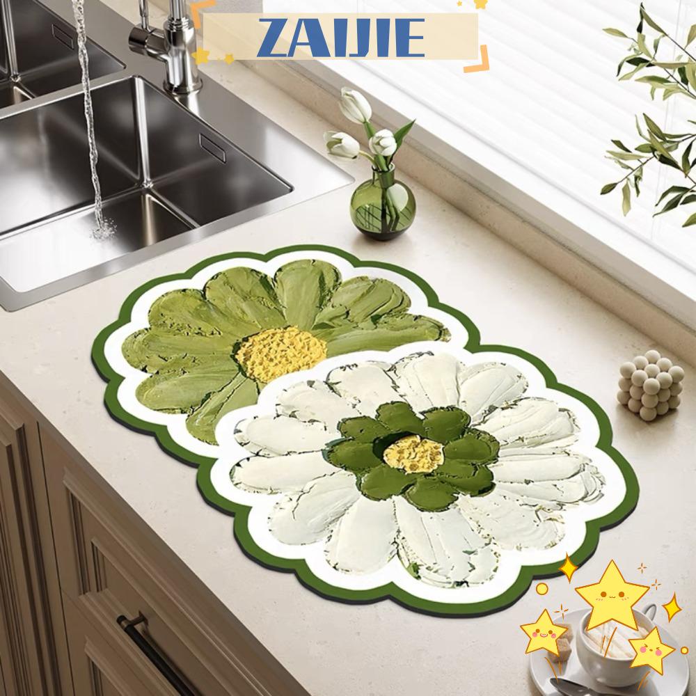 Thảm Lót Sàn ZAIJIE24 Thấm Hút Nước Chống Rơi Tiện Dụng Cho Gia Đình