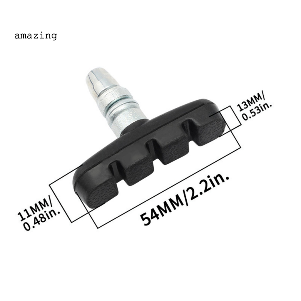 1 Cặp Má Phanh Xe Đạp Làm Việc Bằng Cao Su Cứng