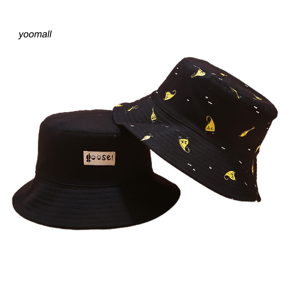 Mũ Tai Bèo Chống Nắng Hai Mặt In Họa Tiết Hoạt Hình Cho Nữ