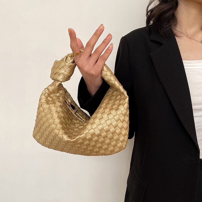 Túi Xách Da PU Hình Đám Mây Thắt Nút Phong Cách Retro Cho Nữ