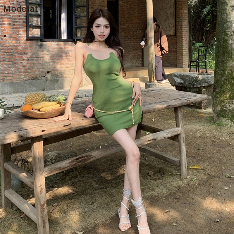 Mfc Đầm Hai Dây Dáng Ôm Thời Trang Mùa Hè Cho Nữ