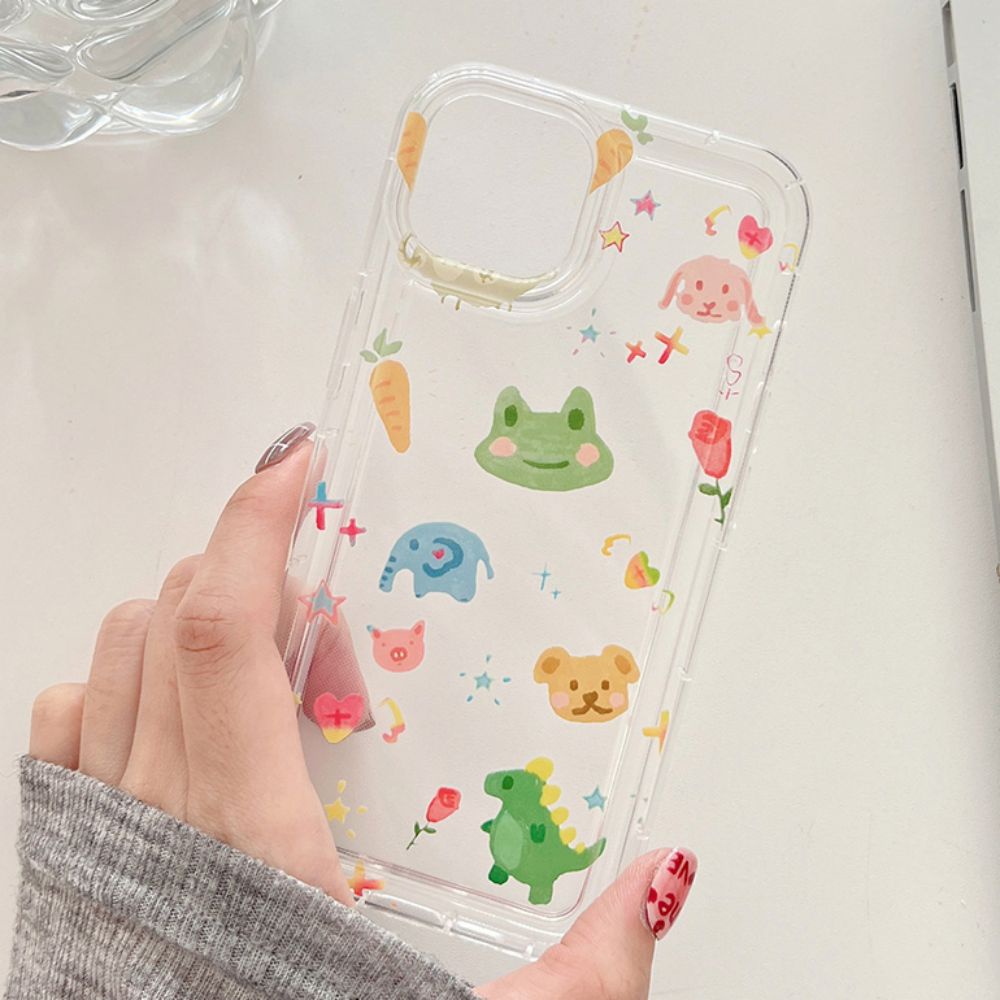 Ốp Điện Thoại TPU Mềm Chống Sốc Họa Tiết Hoạt Hình Graffiti Cho IPhone 11 14 13 12 Pro Max XS XR 7 8 Plus