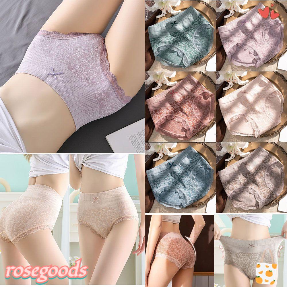 Quần Lót Nữ Lưng Cao In Hình Hoa Hồng Nhiều Màu
