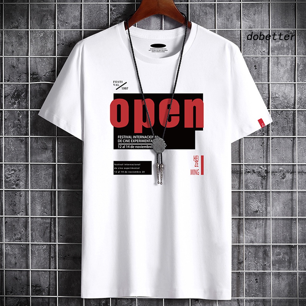 Áo Thun Tay Ngắn Cổ Tròn In Chữ Thoải Mái Thời Trang Mùa Hè Cho Nam