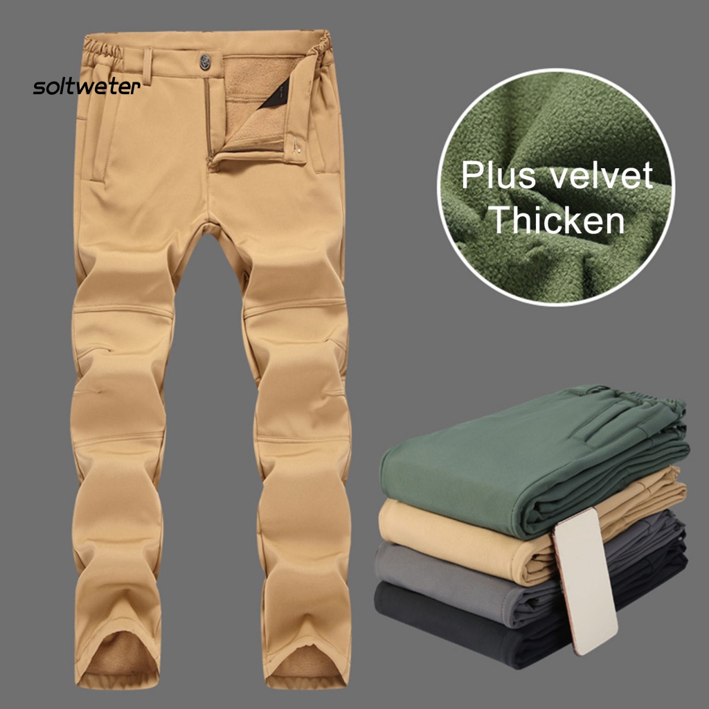 Quần Dài Lưng Vừa Chống Gió Chống Thấm Nước Màu Sắc Đơn Giản Thời Trang Cho Nam