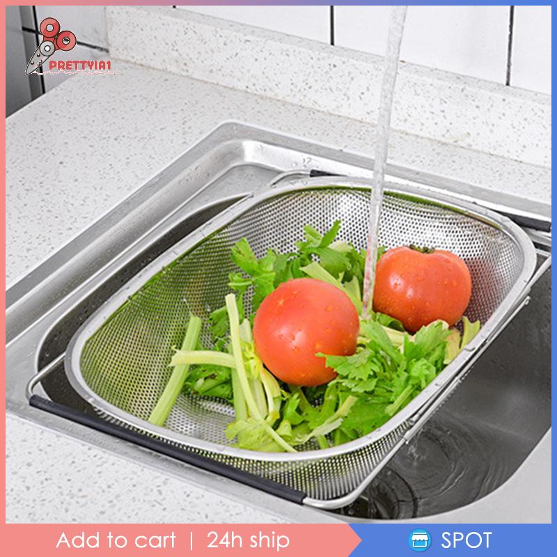 [Prettyia1] Miếng Lọc Bồn Rửa Chén Hình Oval Bằng Thép Không Gỉ