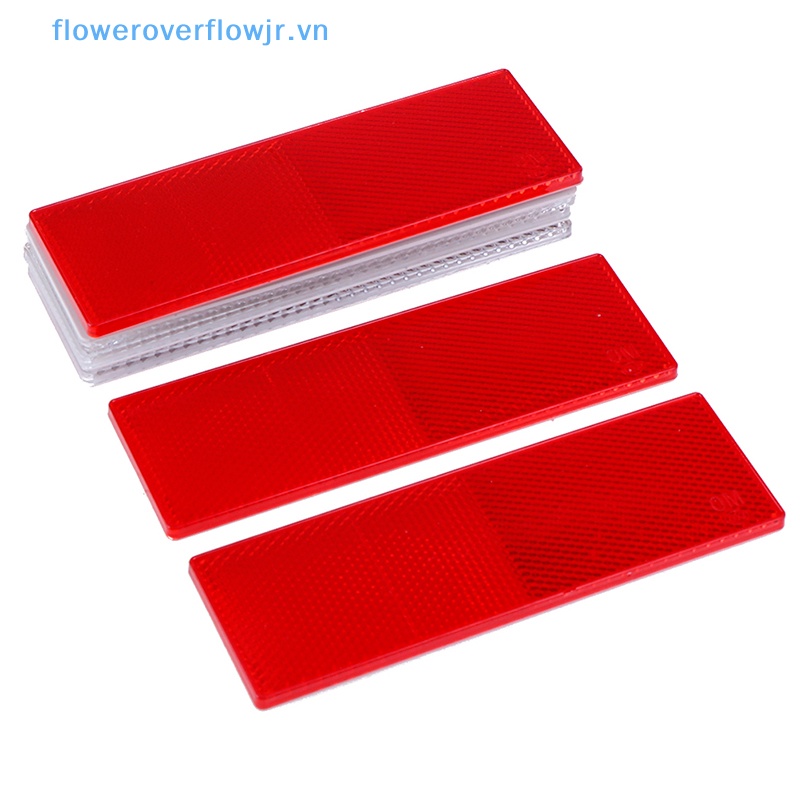 Bộ 2 Miếng Dán Phản Quang Hình Chữ Nhật Bằng Nhựa Cho Xe Hơi