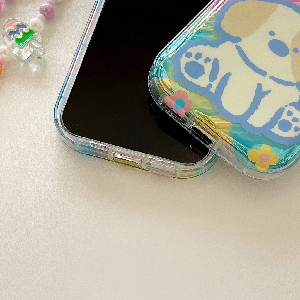 Ốp Điện Thoại TPU Dẻo Màu Laser Họa Tiết Hoạt Hình Chú Chó Dễ Thương Chống Sốc Cho iPhone 11 13 12 14 Pro Max