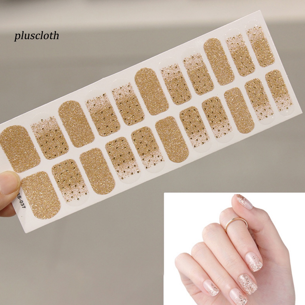 Bộ 22 Miếng Dán Móng Tay Mini Tự Dính Lấp Lánh Thời Trang Cho Salon