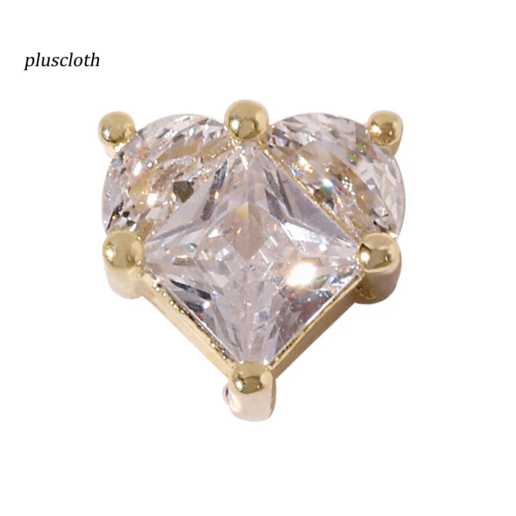 &lt; Plusclothing &gt; Hộp Phụ Kiện Trang Trí Móng Tay Thông Dụng Sáng Bóng Sang Trọng Kết Cấu Zircon Cho Cô Dâu