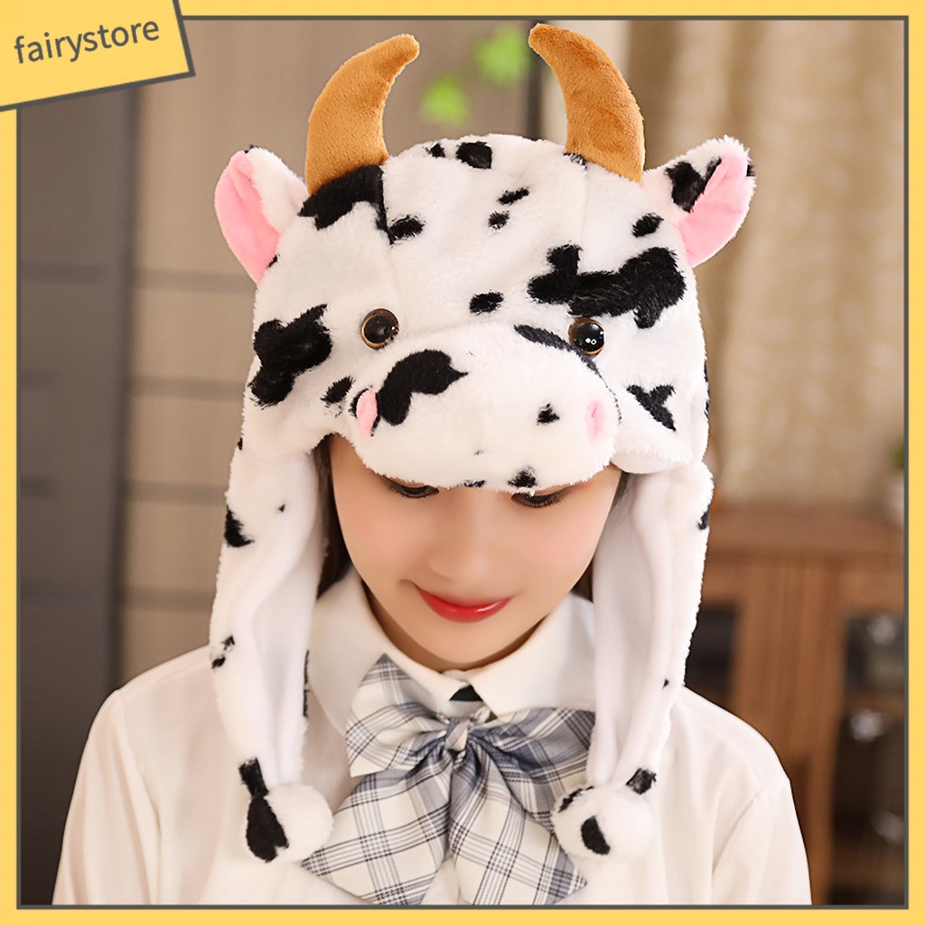 Mũ Nhồi Bông PP Mềm Mại Có Tai Bò Di Chuyển Được Dành Cho Bữa Tiệc