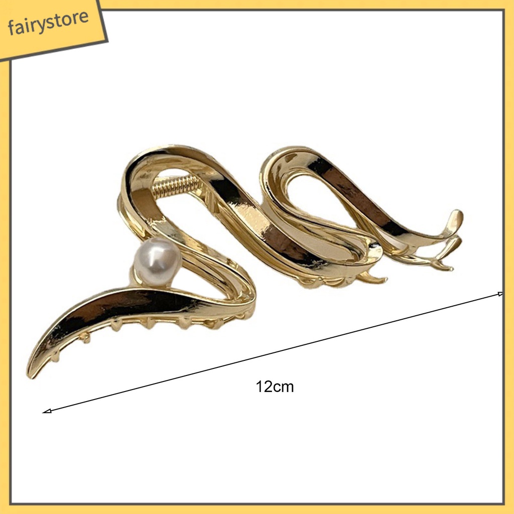 [FRO] Kẹp Tóc Càng Cua Đính Ngọc Trai Giả Màu Trơn Trang Trí Tóc Trơn Mượt Phong Cách Bland Cao Cấp Cho Nữ