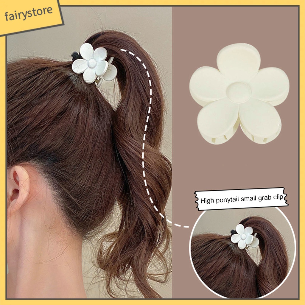 Bộ 2 Kẹp Tóc Đuôi Ngựa Màu Trơn Chống Trượt Tiện Dụng