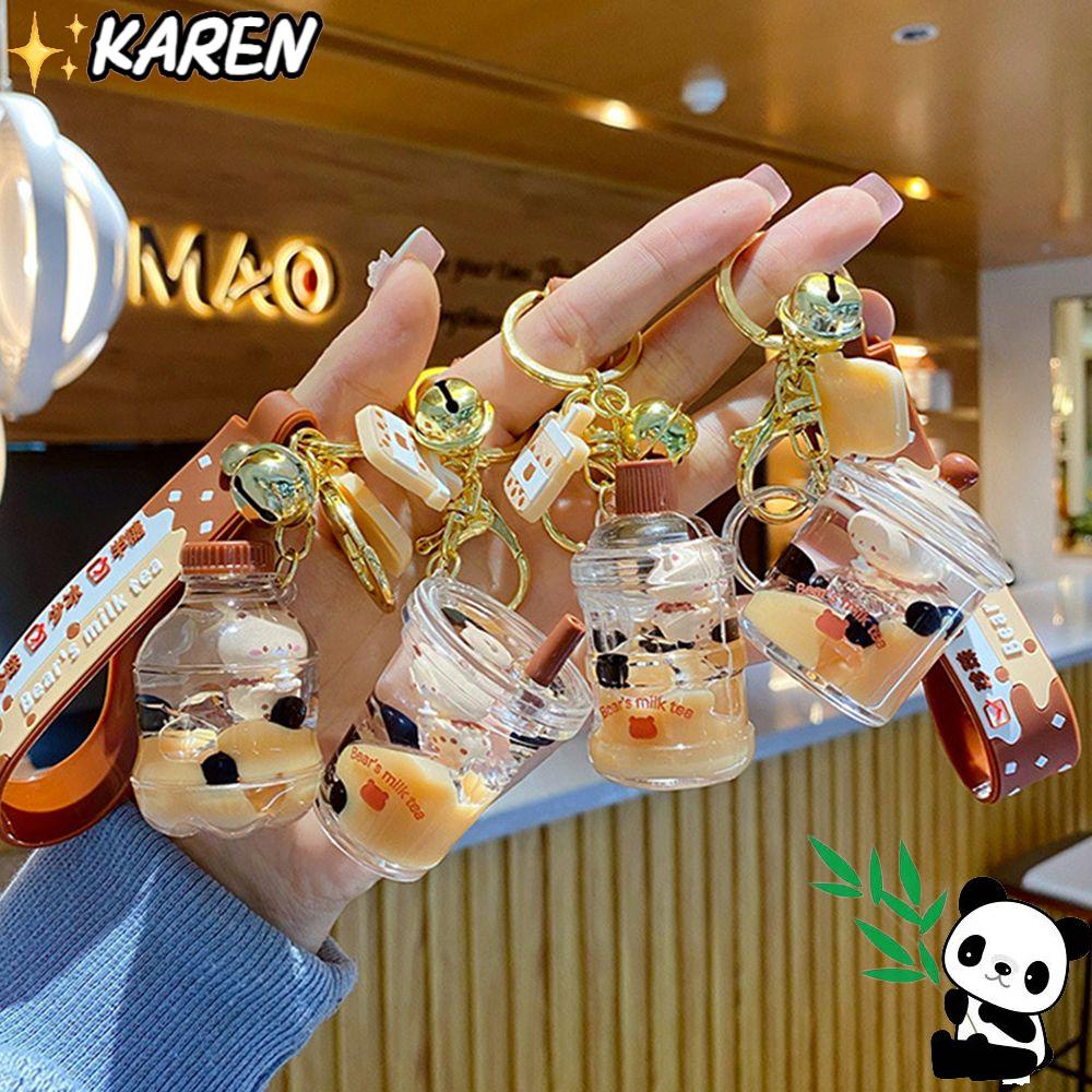 Móc Khóa Hình Ly Trà Sữa Hoạt Hình Nổi Xinh Xắn