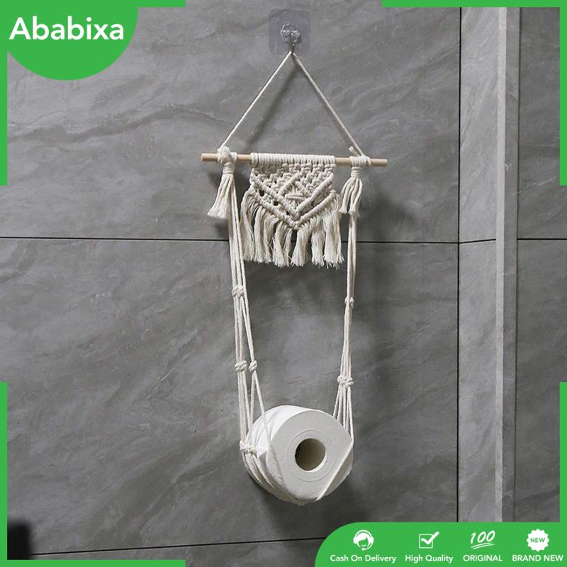 Giá Đỡ Cuộn Giấy Vệ Sinh [Ababixa] Túi Lưới Gắn Tường Trang Trí Phòng Tắm / Nông Trại / Tiệc Cưới