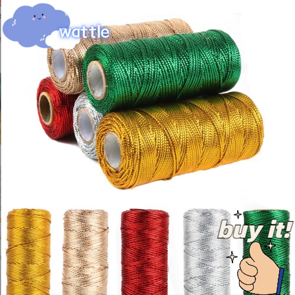 Gia Súc Màu Twine Kim Loại|Cuộn Dây Kim Loại Làm Đồ Thủ Công Đa Dụng|Cuộn Len Sợi To Cao Cấp Chuyên Dụng