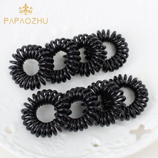 PAPAOZHU Dây Cột Tóc Đuôi Ngựa Co Giãn Hình Điện Thoại Màu Đen Thời Thượng Cho Nữ