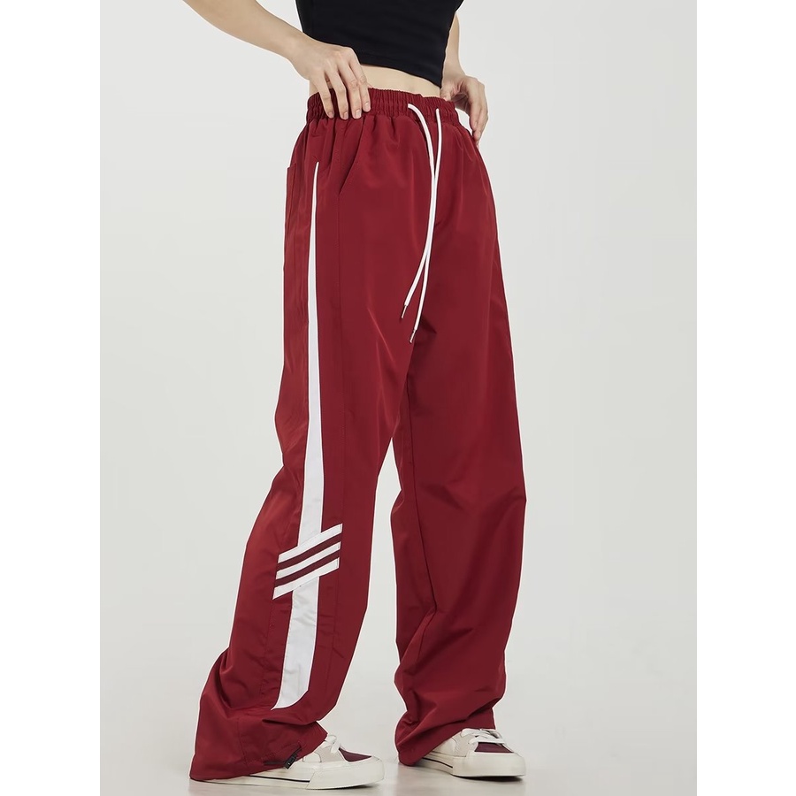 Quần Thể Thao Kẻ Sọc Phong Cách Đường Phố Mỹ Cá Tính Cho Nam Nữ