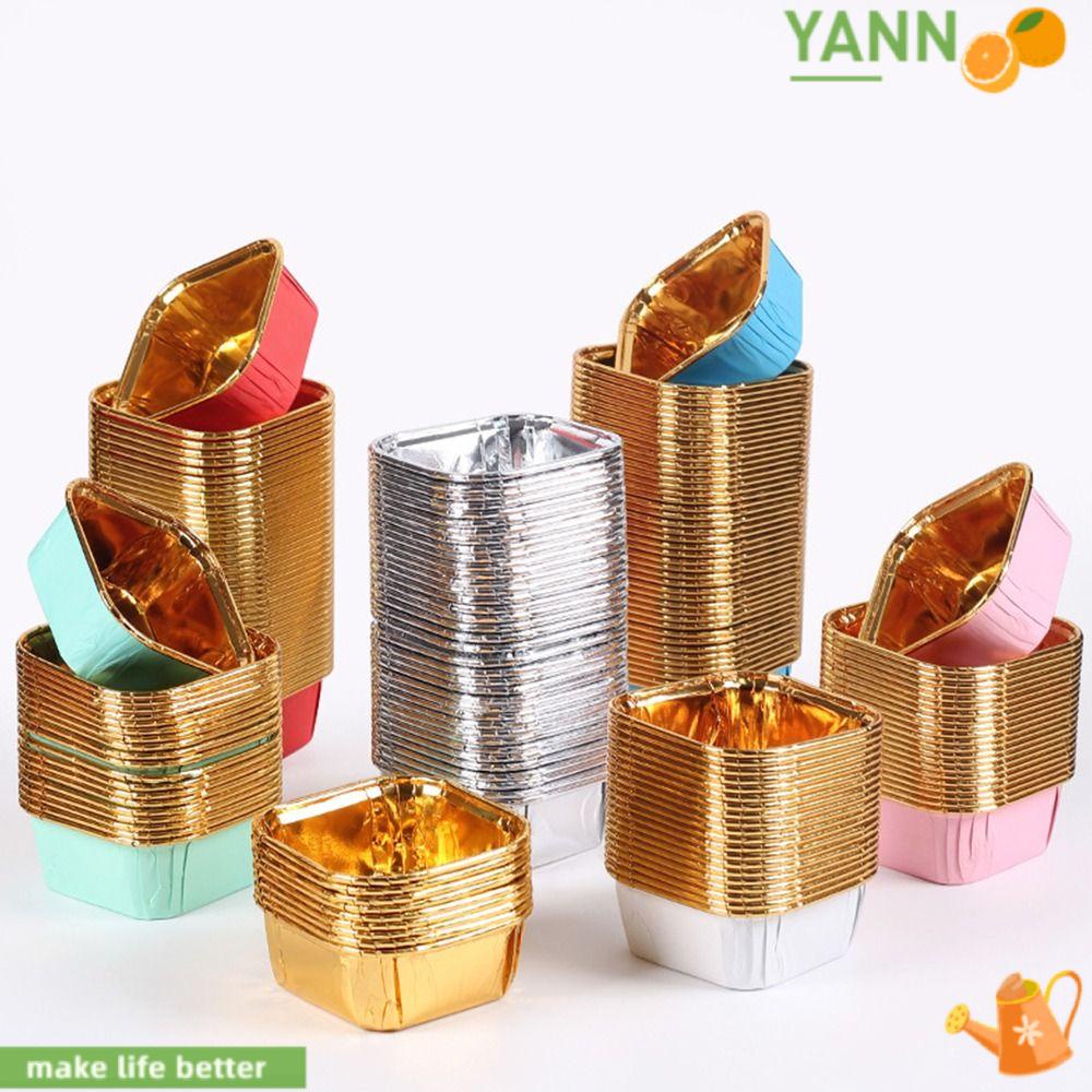 Set 1 Cốc Thiếc Lá Thiếc Làm Bánh Cupcake / Muffin Mini Chịu Nhiệt