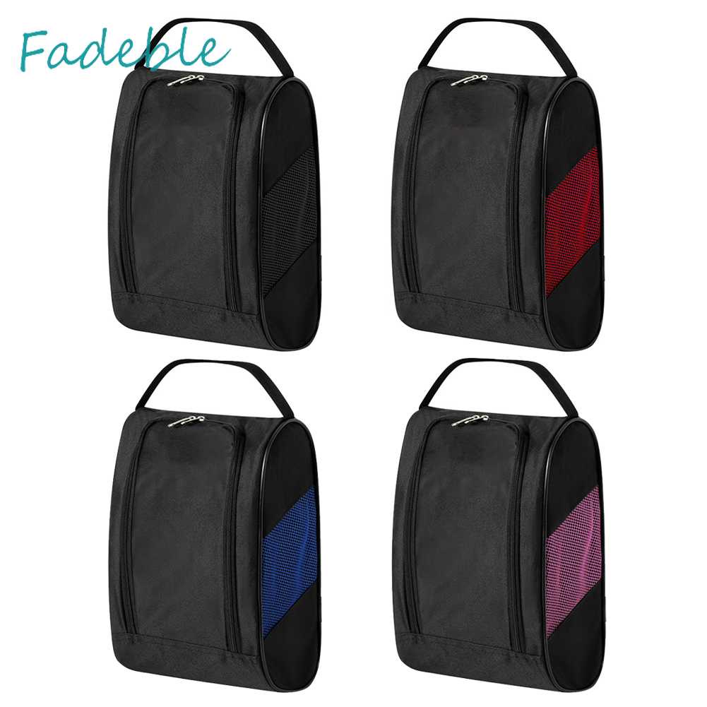 Túi Đựng Giày Chơi Golf Bằng Nylon Có Khóa Kéo Thoáng Khí Tiện Dụng