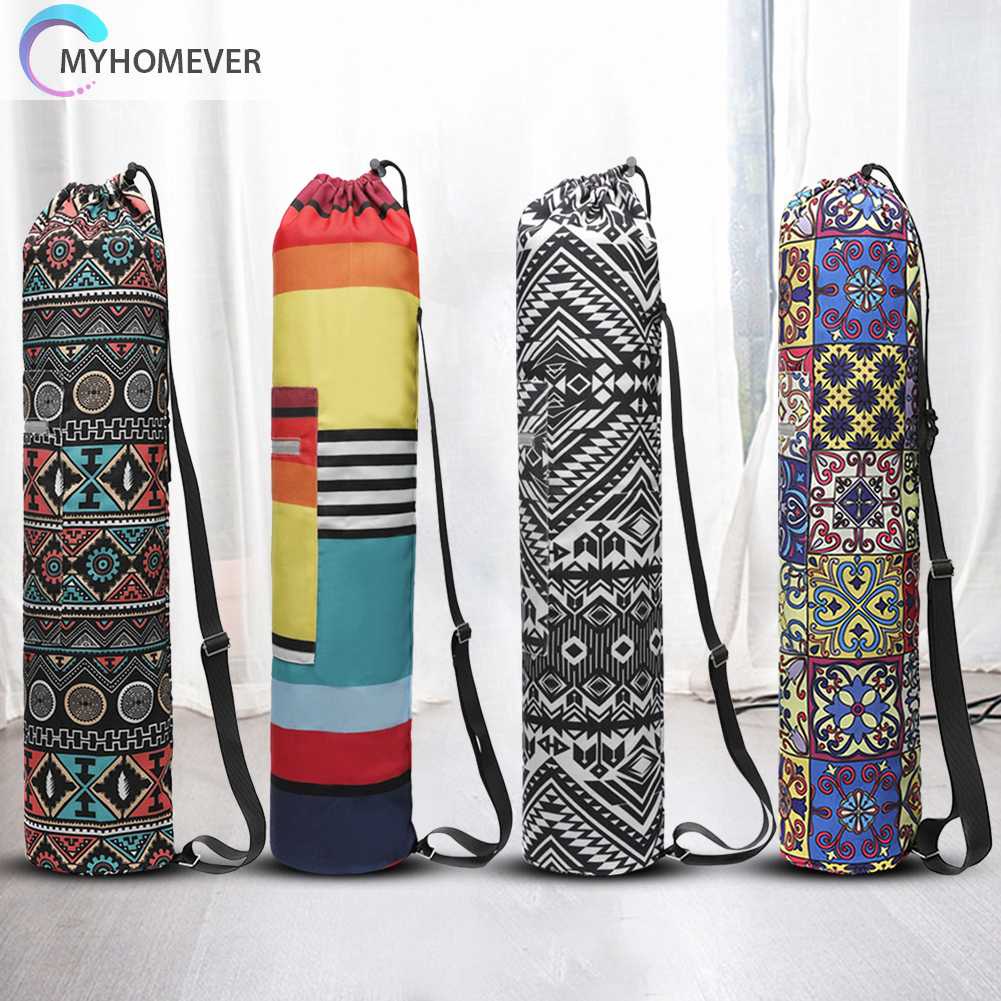 Túi Đựng Thảm Tập Yoga Bằng Vải Canvas Phản Quang Có Khóa Kéo Tiện Dụng