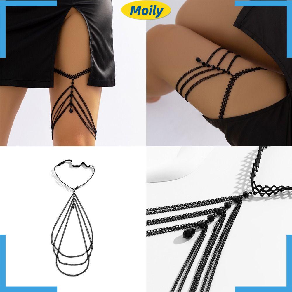 MOILYVN Chuỗi Dây Đeo Chân Nhiều Lớp Co Giãn Trang Trí Mới
