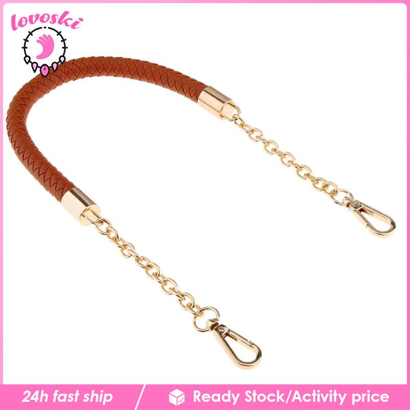 Dây Đeo Túi Xách Bằng Da PU Màu Đen Sang Trọng