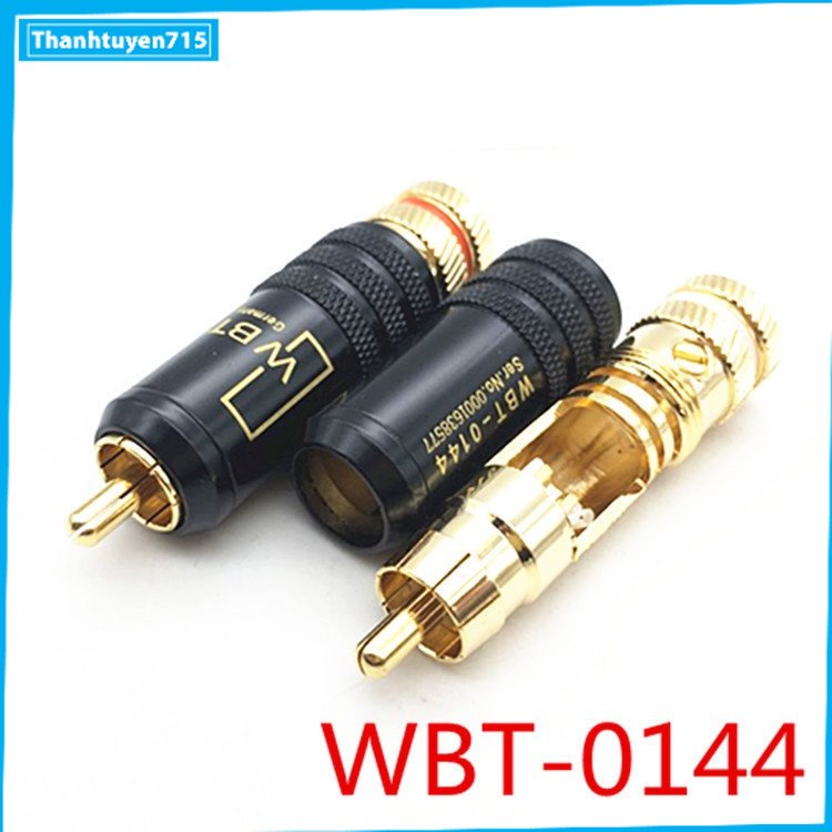 Jack RCA - Đầu Giắc AV Khóa WBT vít mạ vàng