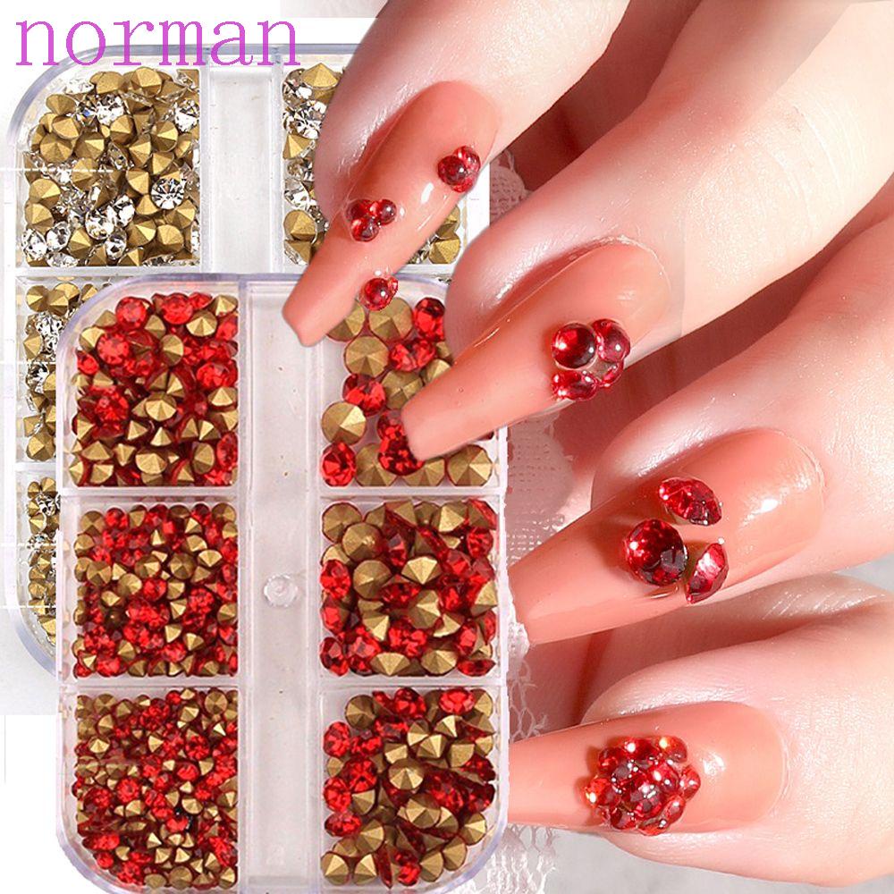 Hạt Kim Tuyến 3D Lấp Lánh Trang Trí Móng Thời Trang NORMAN|Bộ Dụng Cụ Làm Trang Sức Thủ Công Tiện Lợi|Phụ Kiện Trang Trí Móng Tay Xinh Xắn Charms