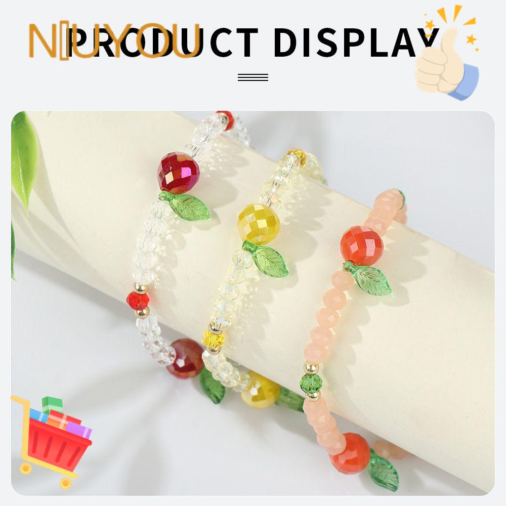 Trái Cây NIUYOU|Vòng Tay Chuỗi Hạt Nhiều Màu Thời Trang Hàn Quốc