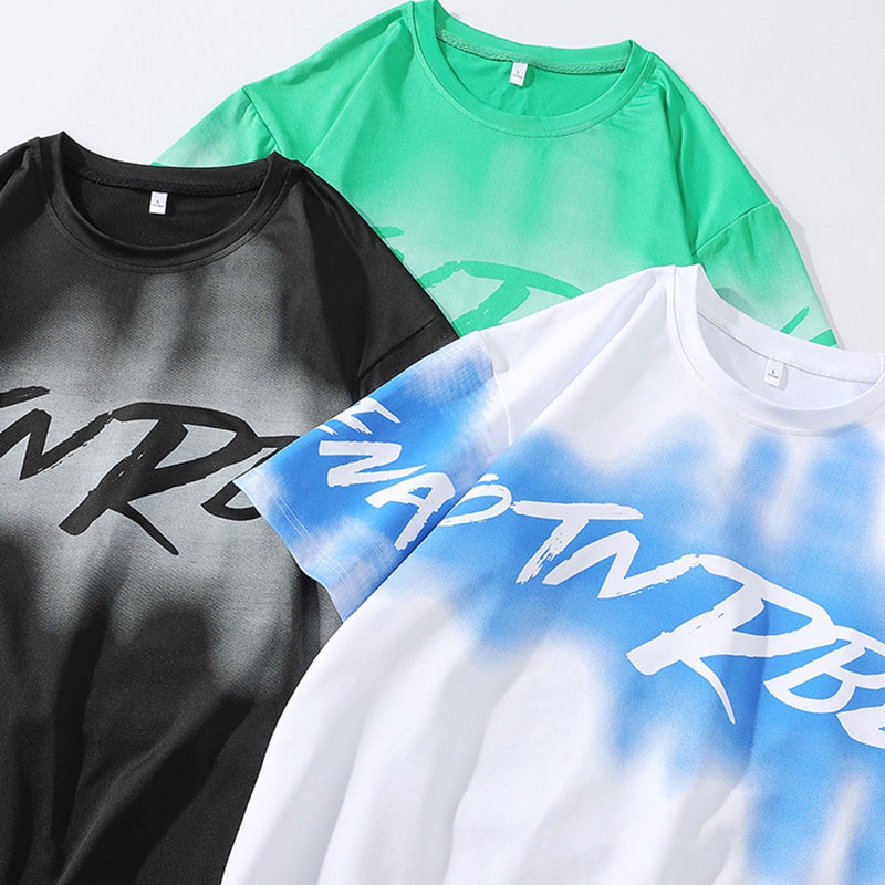 Áo Thun Tay Ngắn Vải Lụa Lạnh In Họa Tiết Thời Trang Mùa Hè Cho Nam