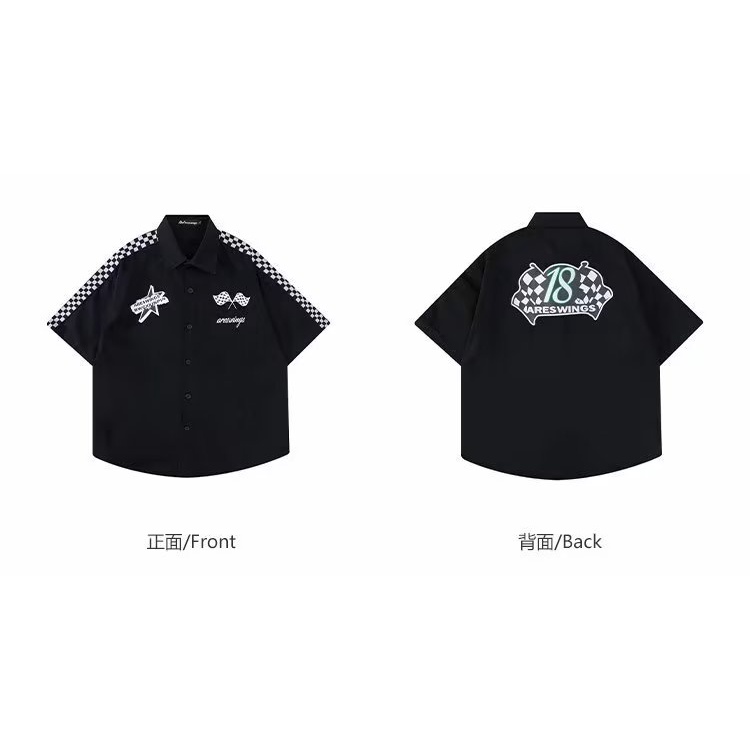 Áo Sơ Mi Tay Lửng Dáng Rộng Phong Cách Âu Mỹ Thời Trang Mùa Hè 2023 Dành Cho Nam