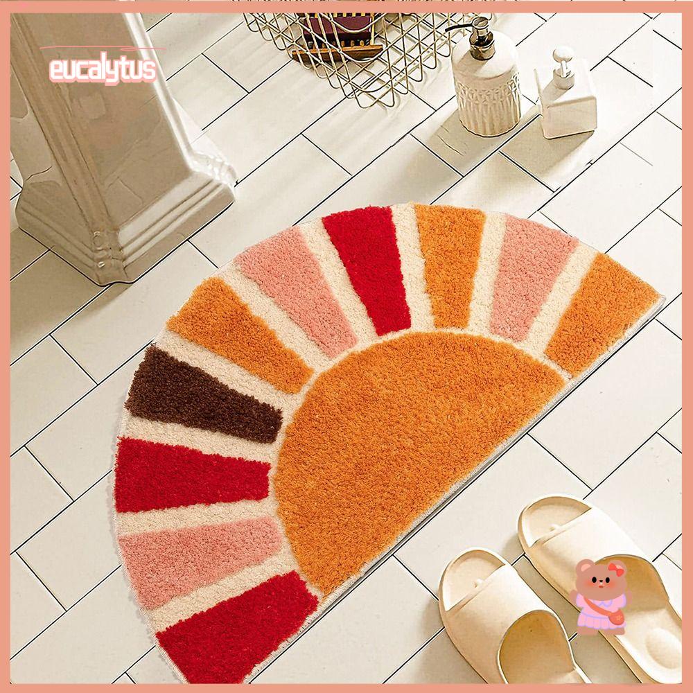 1 Thảm Lót Sàn Nhà Tắm / Nhà Bếp Hình Tròn Thời Trang