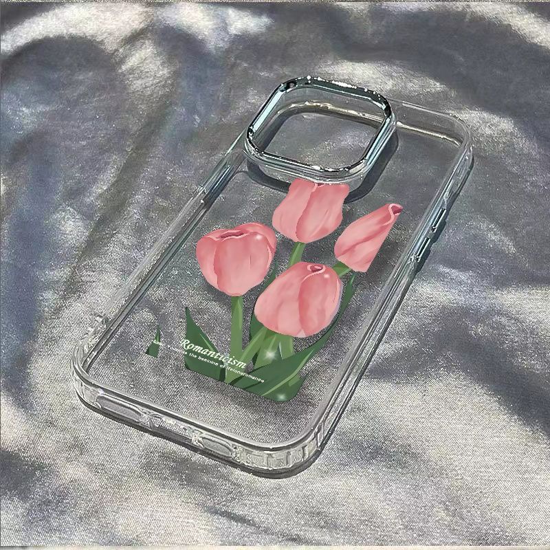 ✅Ốp Điện Thoại Mềm Chống Sốc Họa Tiết Hoa Tulip Cho Iphone 8 max 12 7 1314pro 11plus QK6G