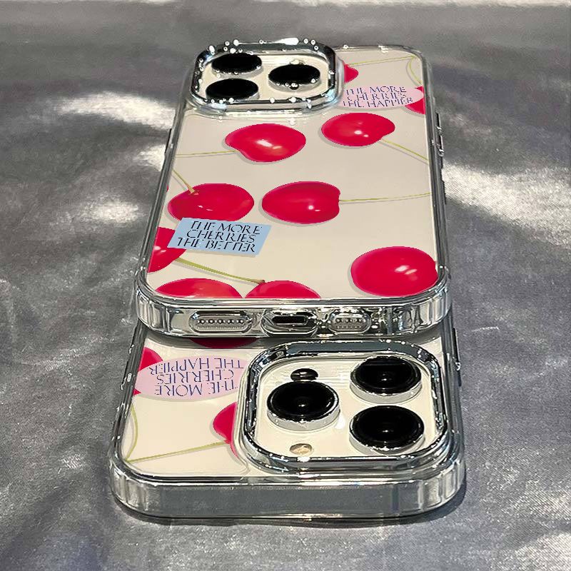 ✅Ốp Điện Thoại Mềm Chống Sốc Họa Tiết Quả Cherry Lớn Cho Iphone 12 13 11 14pro 87Plus Max