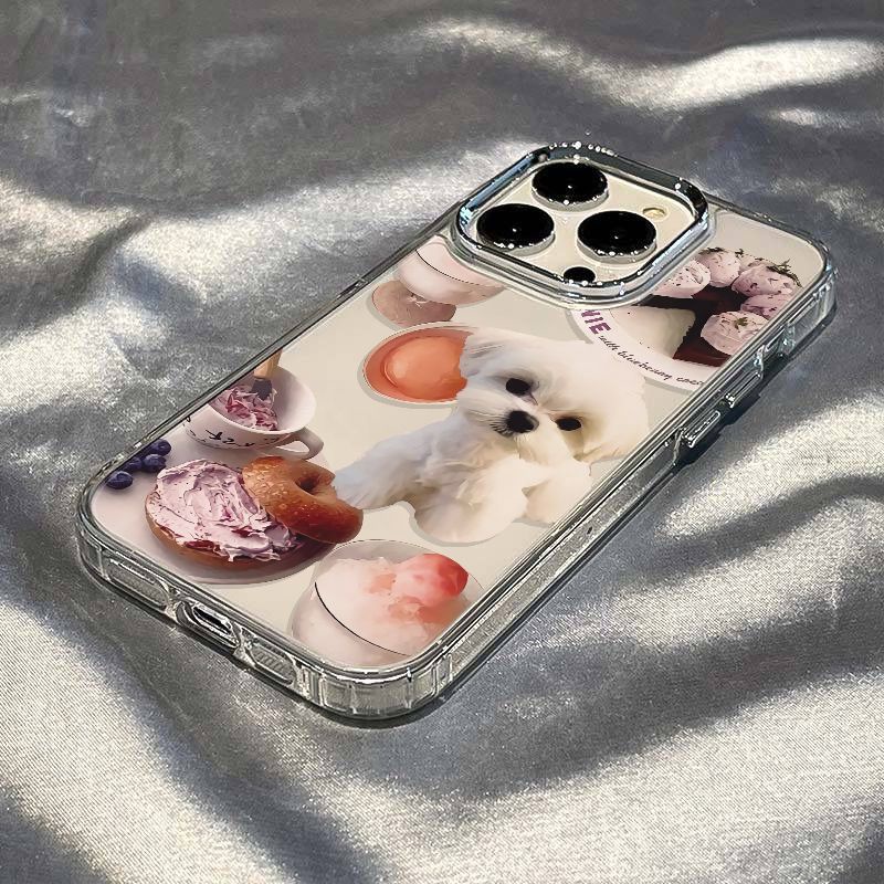 ✅Ốp Điện Thoại Mềm Chống Sốc Hình Chú Chó Trắng Cho Apple plus13 iPhone128 / 7max Cake 1114proins Q8JR