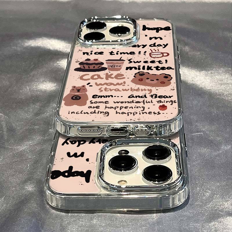 ✅Ốp Điện Thoại Mềm Chống Sốc In Hình Gấu 137In Cho iPhone12max ELQE 8plus 14pro11