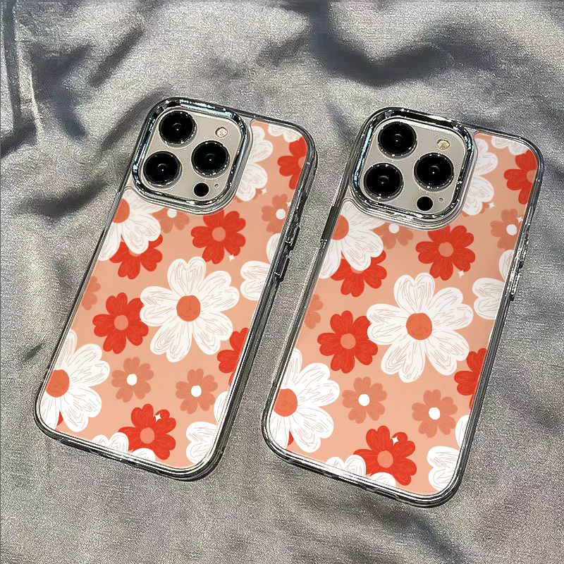 ✅Ốp Điện Thoại Mềm Chống Sốc Họa Tiết Hoa Đơn Giản Cho Iphone 8 14pro 1213 117 ST4C