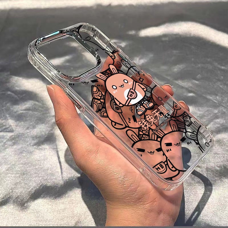 ✅Ốp Điện Thoại Mềm Chống Sốc In Hình Thỏ Đơn Giản Cho Iphone 13 11 7 8 Plus 12 / 14 Pro