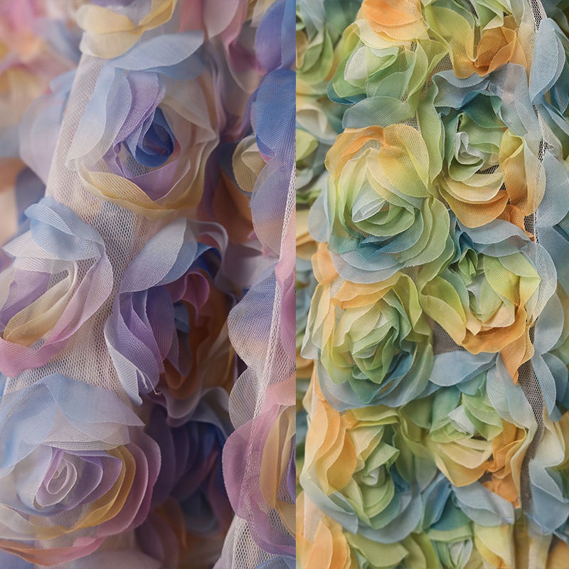 Hoa Hồng Gradient Ba Chiều Jacquard Fab