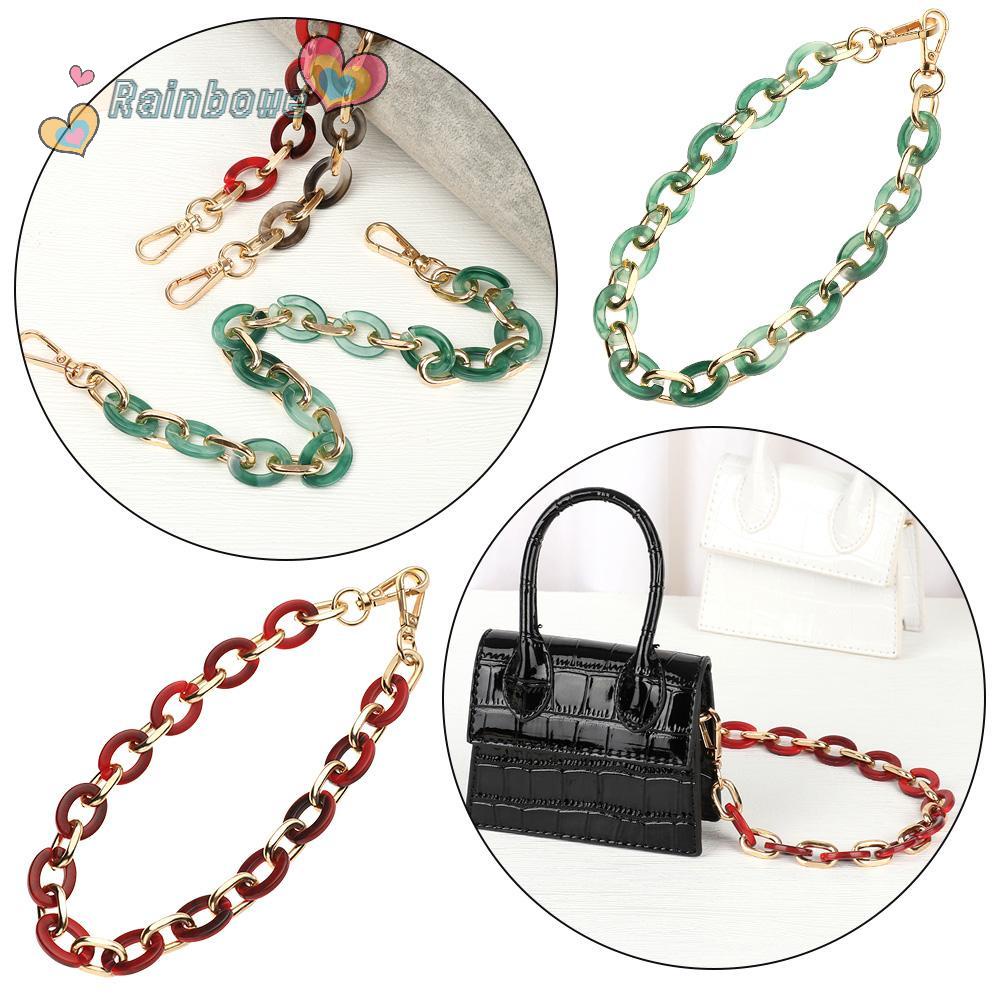 Phụ Kiện Dây Đeo Túi Xách Bằng Nhựa Acrylic Màu Cầu Vồng Thay Thế Tiện Dụng