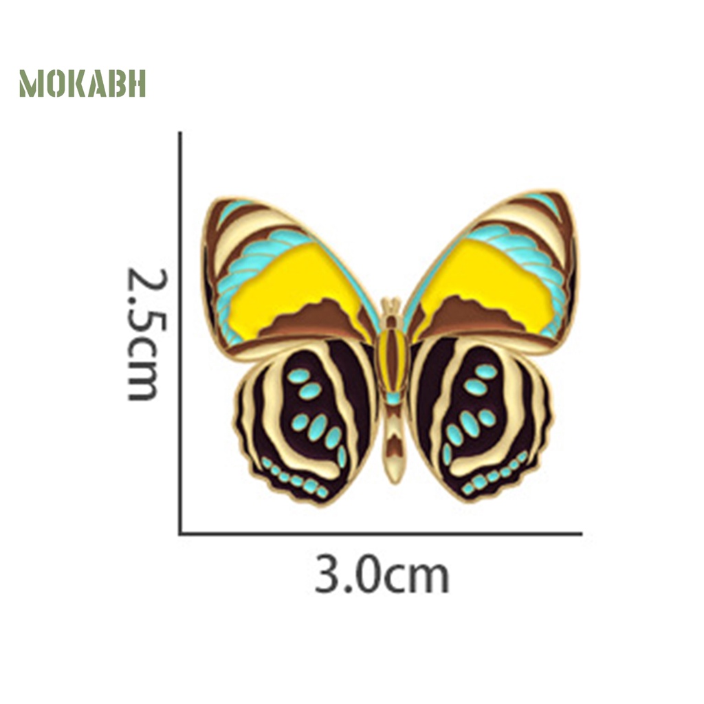 [Mok Abh] Trâm Cài Áo Hình Con Bướm Nhiều Màu Sắc Kiểu Dáng Vintage Hợp Thời Trang Cho Nữ