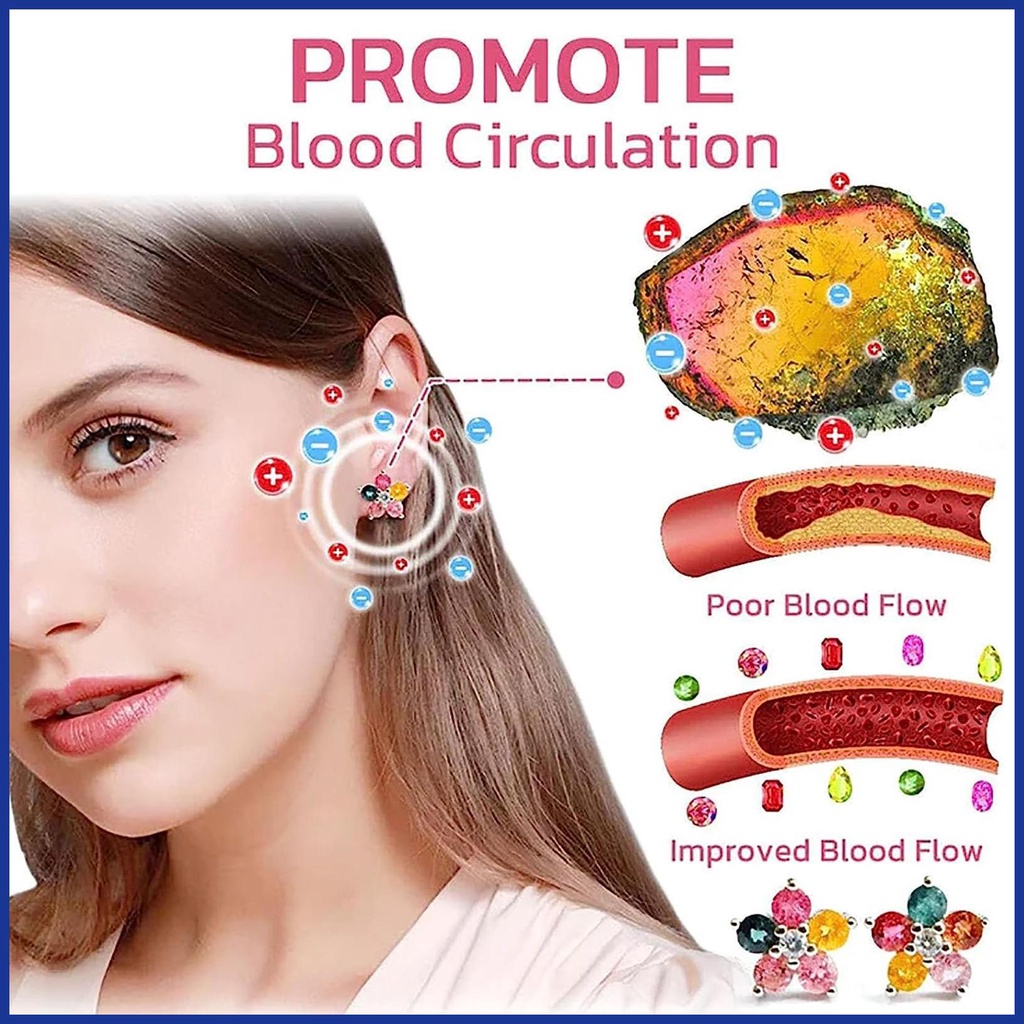 Khuyên Tai Hình Hoa Nhỏ Đính Đá Quý Tự Nhiên Màu Vàng Hồng