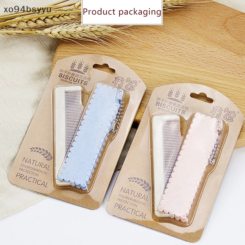 Lược Gấp Tích Hợp Gương Trang Điểm xo94bsyyu Tiện Dụng Khi Đi Du Lịch